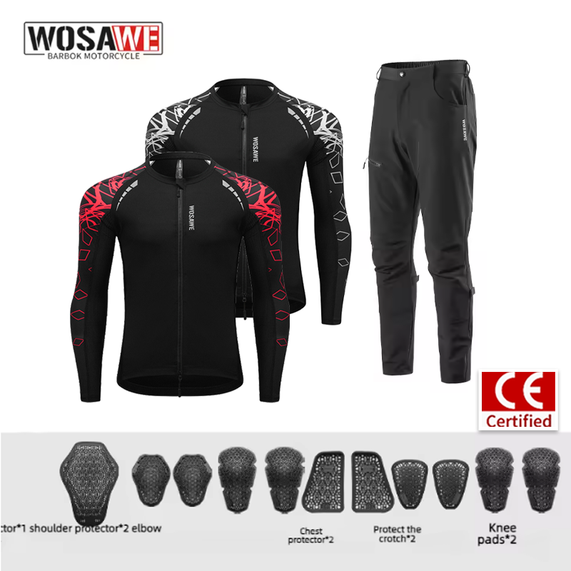 Motorcycle Gear Jacket And Pants - WOSAWE Heren Motorpak Lente Zomer Ademend