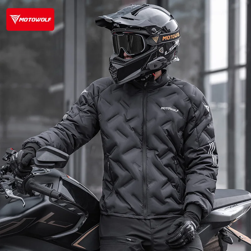 Motorcycle Gear White - Motor donsjack Winter waterdichte witte eend