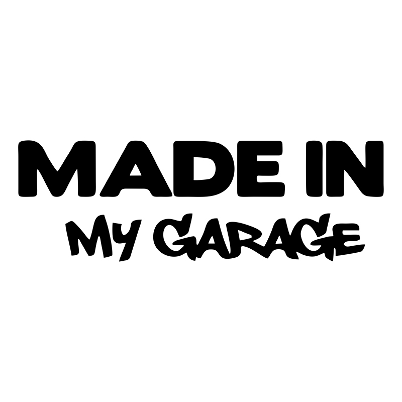 Motorcycle Gear White - 1pc MADE IN MY GARAGE Grappige