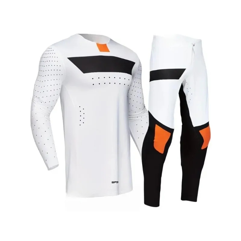 Motorcycle Gear White - 2026 Sportmode Wit Oranje Gear Set