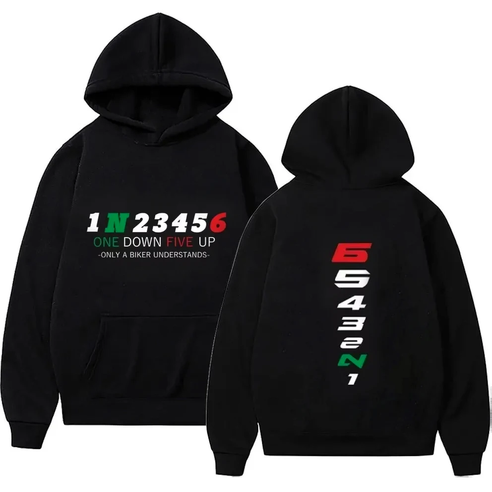 Motorcycle Gear Hoodie - 1N23456 Motorcycle Gear Biker Hartslag Print