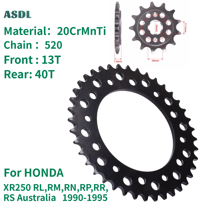 Motorcycle Gear In Australia - 520 13T 40T motorfiets voor- en