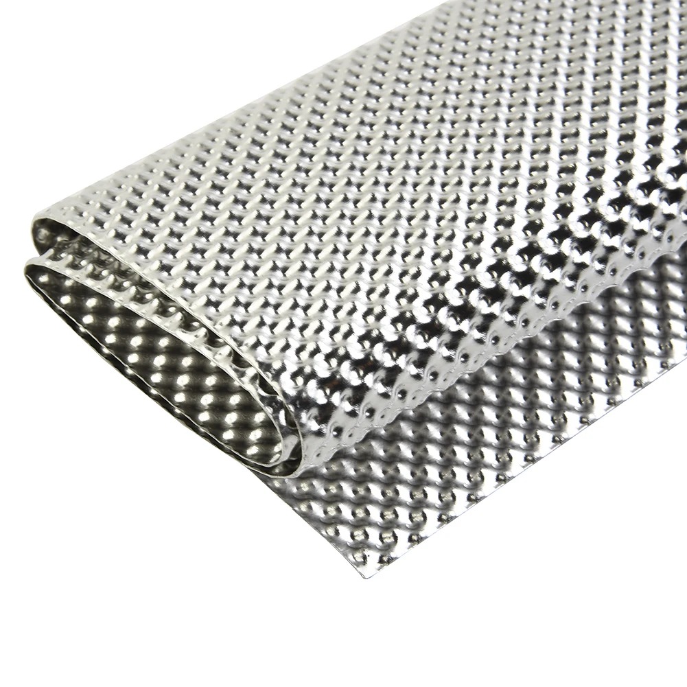 Exhaust Wrap Titanium - Reliëf Aluminium Hitteschild Hitteschild Firewal Vloerpan