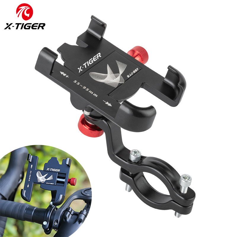 Phone Mount Handlebar - X-TIGER Legering Fietstelefoonhouder Fietstelefoonhouder Antislipbeugel Fiets