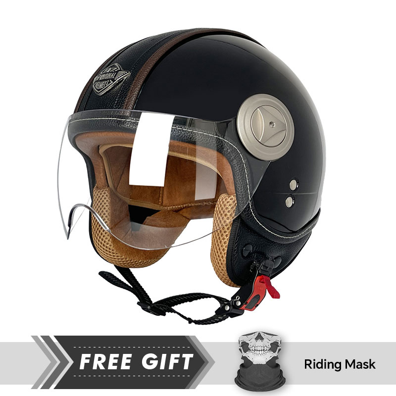 Motorcycle Gear In Store - 3/4 open helm Vintage open helmen