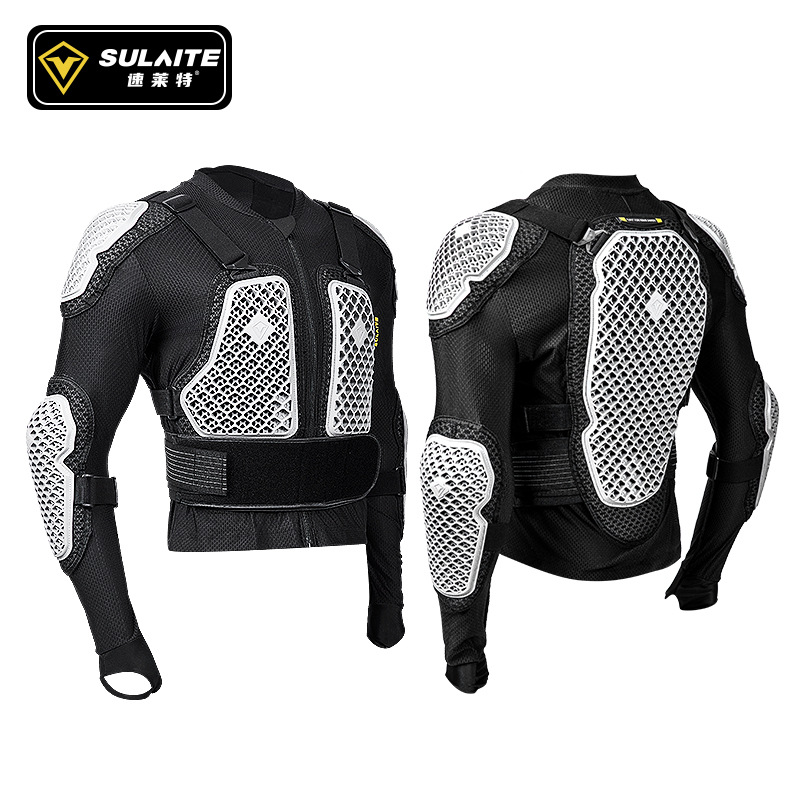 Motorcycle Gear White - SULAITE Motorjas Broek Set Heren Zomer