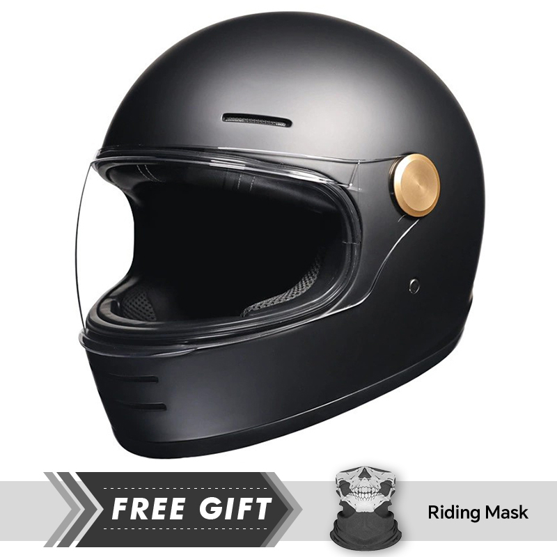 Motorcycle Gear In Store - Vintage integraalmotorhelm Leren Moto Volledige helm