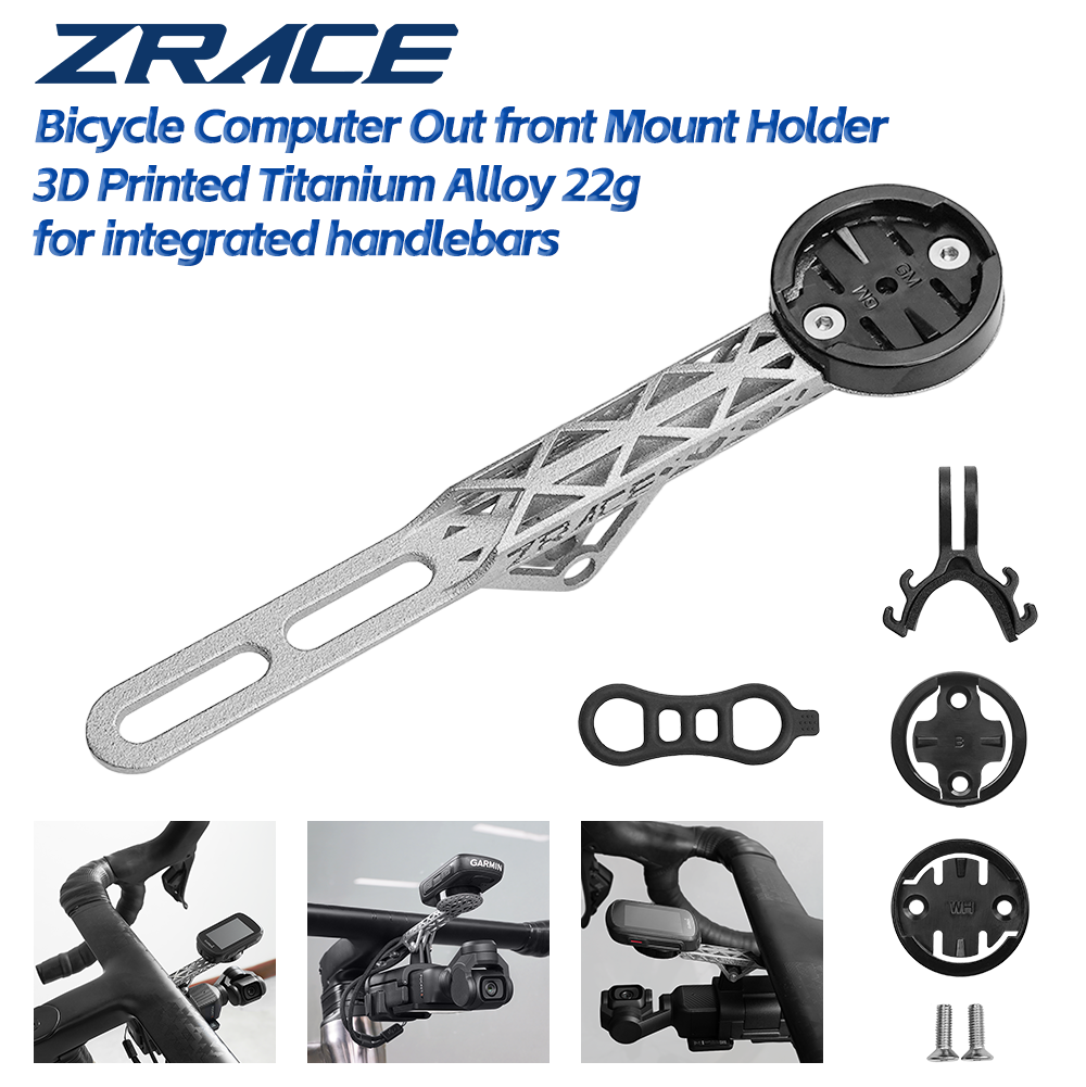 Phone Mount Handlebar - ZRACE 3D-geprinte titanium fietscomputer voormontage voor