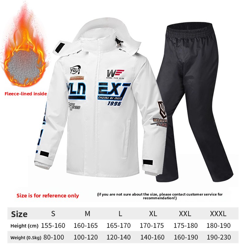 Heren motorfiets regenjas pak  - Motorcycle Gear White recensie en prijs