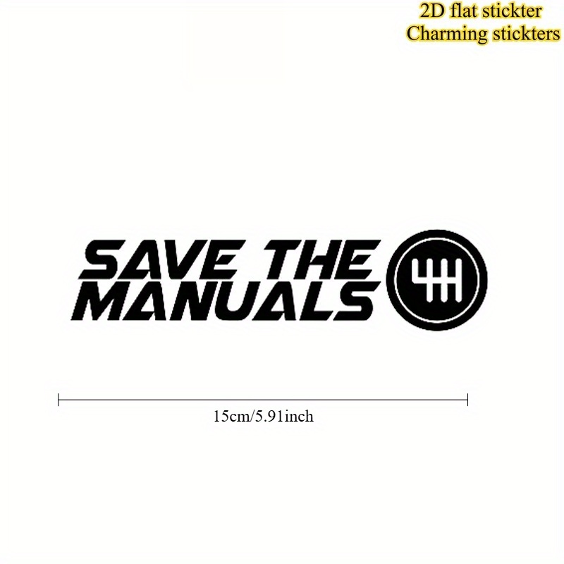 1Pc Save The Manuals Gear Viny - Motorcycle Gear White recensie en prijs