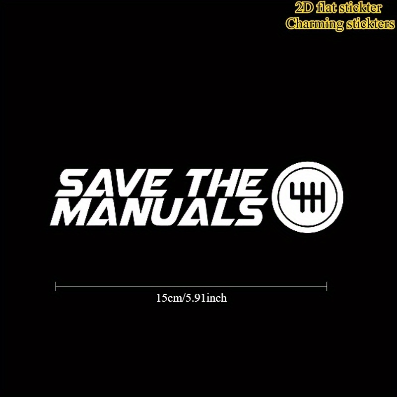 1Pc Save The Manuals Gear Viny - Motorcycle Gear White recensie en prijs