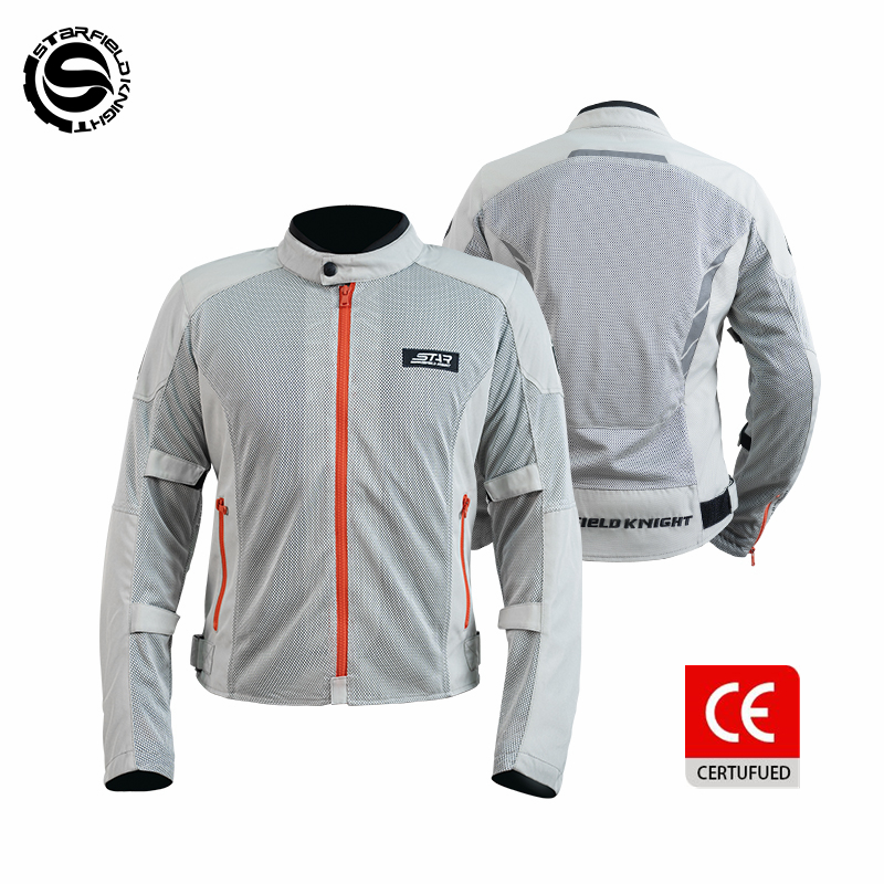 SFK grijs-witte motorjas heren - Motorcycle Gear White recensie en prijs