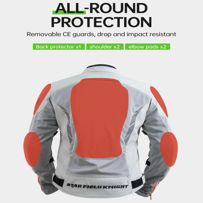 SFK grijs-witte motorjas heren - Motorcycle Gear White recensie en prijs