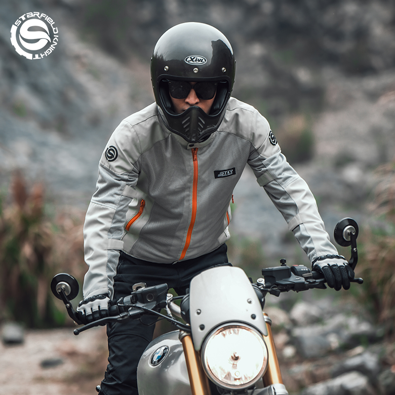 SFK grijs-witte motorjas heren - Motorcycle Gear White recensie en prijs
