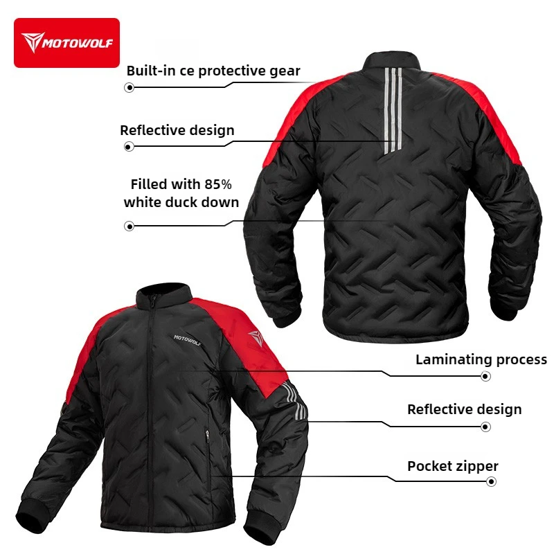 Motor donsjack Winter waterdic - Motorcycle Gear White recensie en prijs