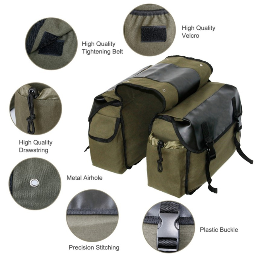 Canvas Lederen Achter Zadeltas - Motorcycle Gear Warehouse recensie en prijs