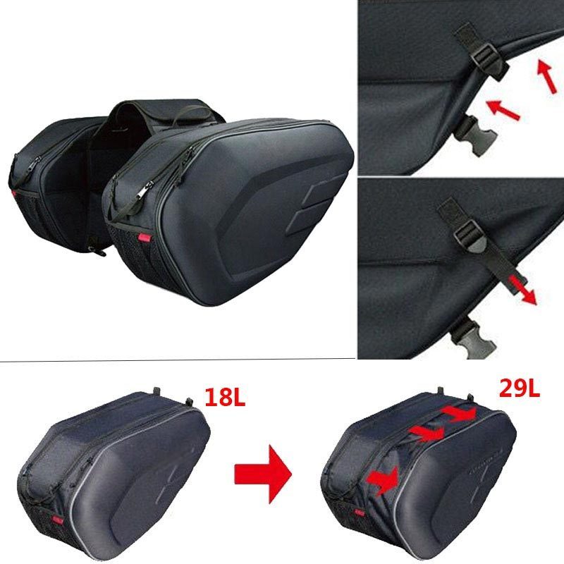 Zwart 36-58L Motorfiets Zadelt - Motorcycle Gear Warehouse recensie en prijs