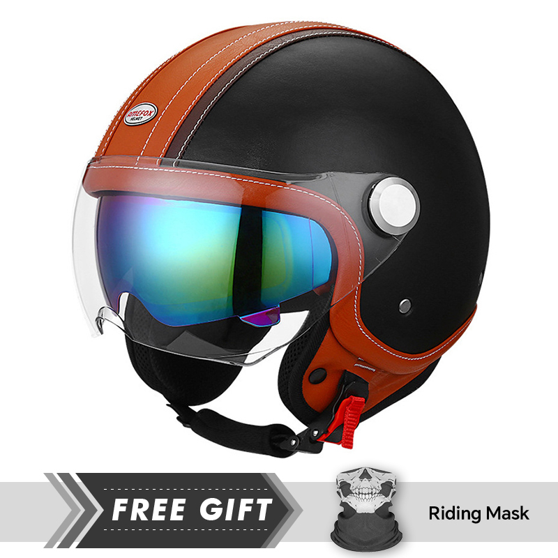 Zwarte open motorhelmen Vintag - Motorcycle Gear In Store recensie en prijs