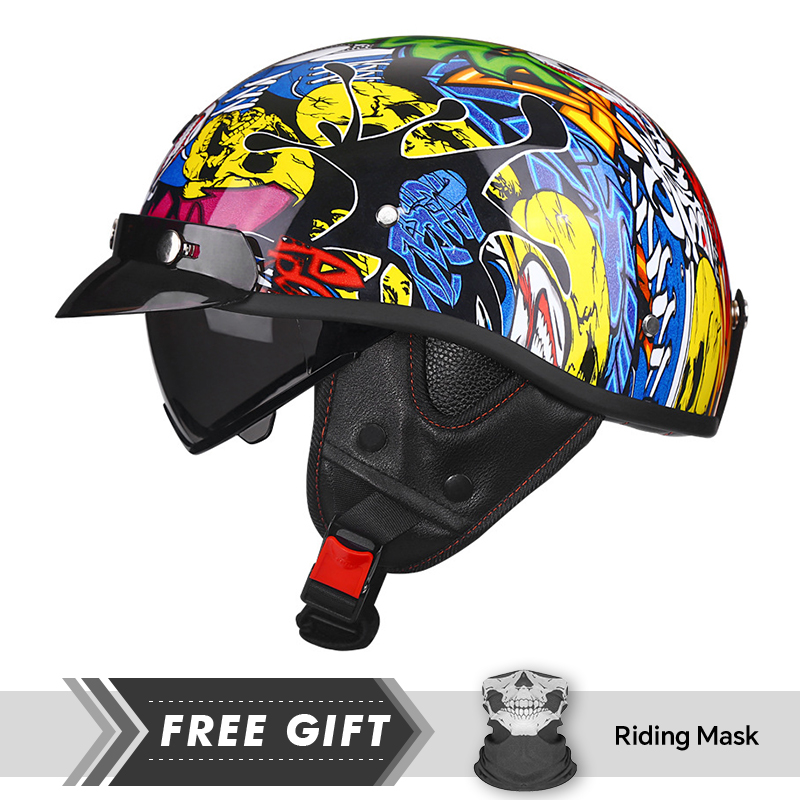 Halve motorhelm DOT ECE 1/2 Op - Motorcycle Gear In Store recensie en prijs