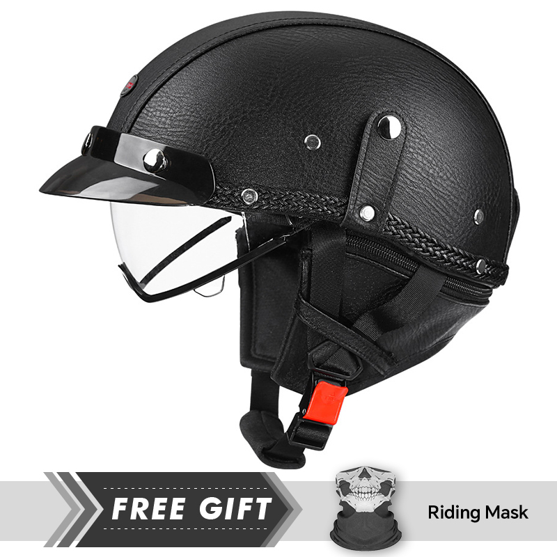 Heren retro motorfiets halve h - Motorcycle Gear In Store recensie en prijs