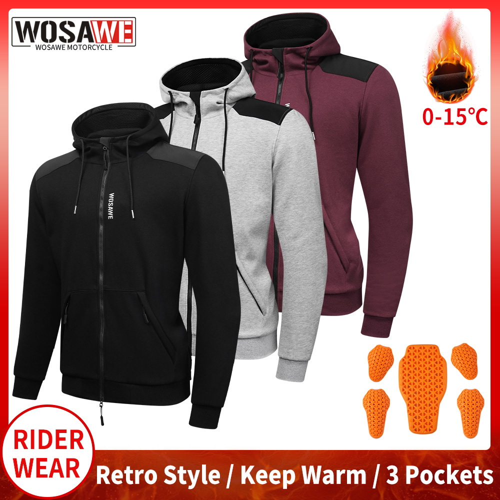 WOSAWE motorfiets hoodie-jas m - Motorcycle Gear Hoodie recensie en prijs