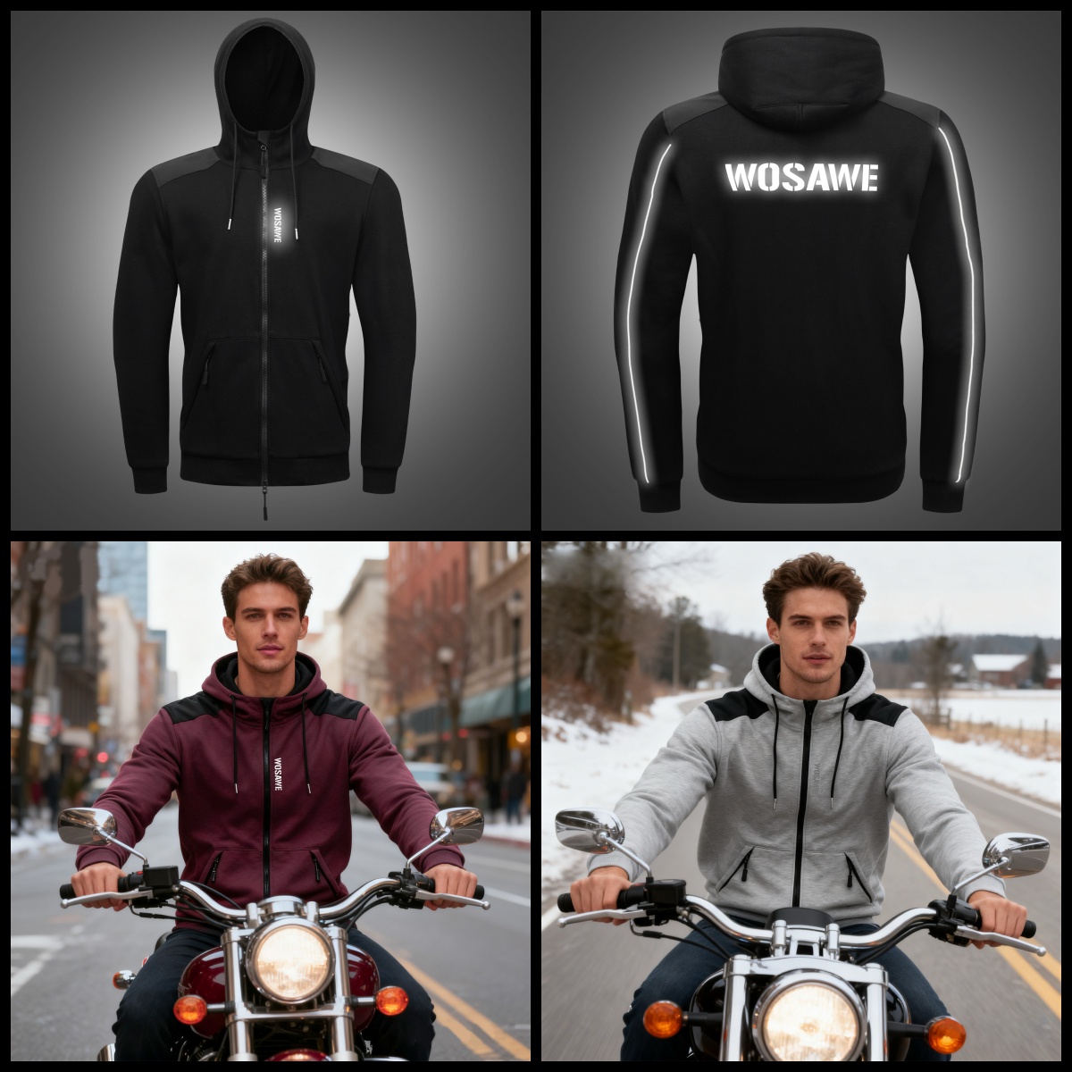 WOSAWE motorfiets hoodie-jas m - Motorcycle Gear Hoodie recensie en prijs